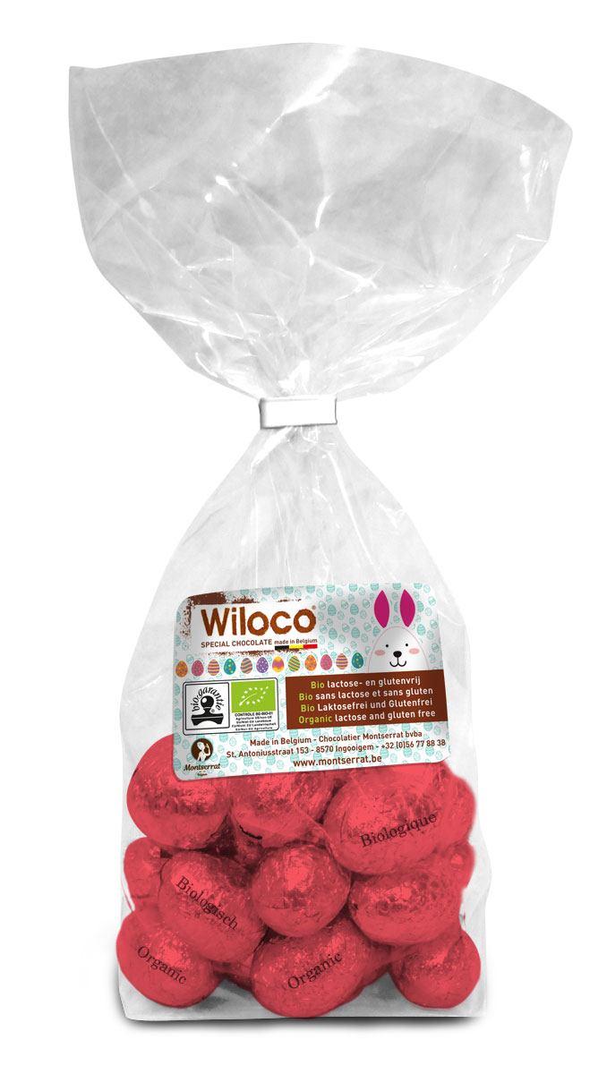 Wiloco Oeufs de Paques rempli fondant Bio+ sans lactose 150g
